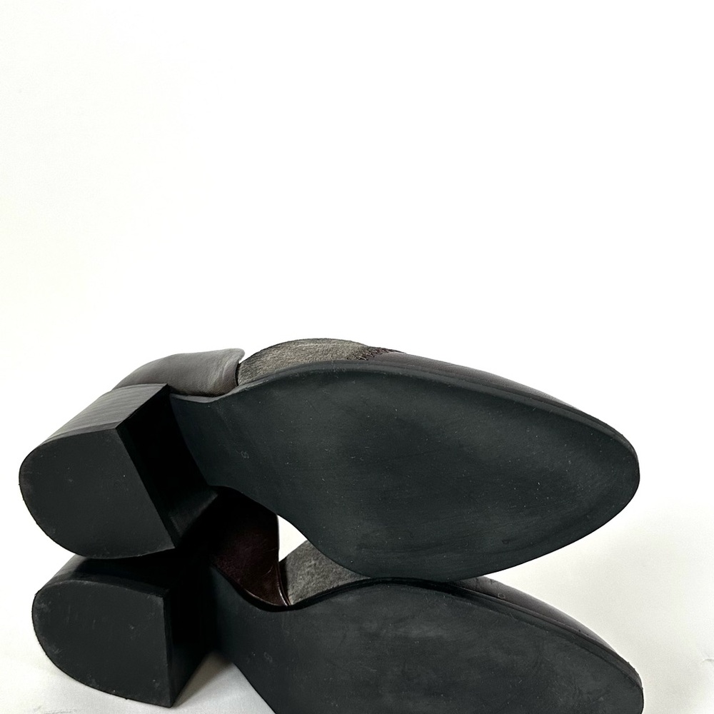 Jeffrey Campbell Chic Brown Loafers Chunky Block Heel ‘Shriver’ D’Orsay Style-8 - Picture 10 of 13